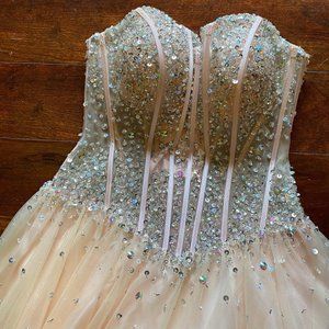 Sweetheart Pink Sequin Ballgown